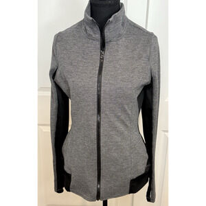 Everlast Women's L Grey Jacket Full Zip Activewear Stretch Running Workout
